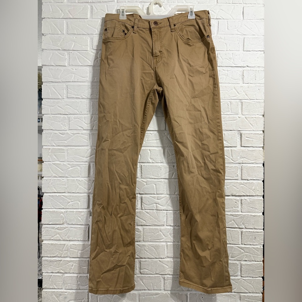 Wrangler Men's Khaki Slim Straight Chinos 34x32